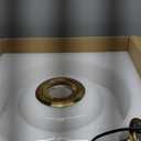 Antique Milk Glass Ceiling Light Fixture - 15 Inch Vintage Milk Glass Pendant Light for Kitchen, Hallway, Bedroom, Dining Room (White)