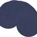 15 Inch Christmas Table Place Mats Set of 6 Shiny Round Woven Placemats for Home Kitchen Dining Decor