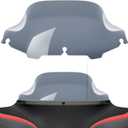 Amazicha 8" Smoke Wave Windshield Windscreen Compatible for 1996-2013 Harley Davidson Touring Street Glide/Electra Glide/Tri Glide FLHT FLHX FLHTCU FLHTC FLHTK (Tint)