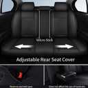 HChengkikz Nappa Leather Car Seat Covers Full Set, Black Car seat Protector 5 Seats, Waterproof Car Seat Cushion, Universal Automotive Seat Covers Fit for SUV Truck Pick-up Sedan, Front and Rear