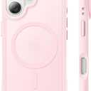 ORNARTO for iPhone 17 Case 6.3", 20FT Military-Grade Drop Protection, Compatible with MagSafe, Slim Matte Clear Anti-Fingerprint Shockproof Protective Cover, Chalk Pink