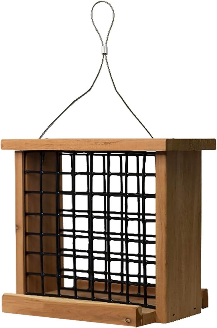 Cedar Seed Cake Bird Feeder - Made in USA, 9.75" x 7" x 8.75"