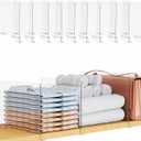 Yieach Adjustable Height Clear Shelf Dividers,10 Pack Acrylic Closet Shelf Dividers for Organization,11.1 Inch Tall Vertical Plastic Shelf Separators for Towel,Sweater,Towel Organizers and Bookshelf