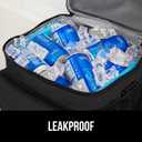 GORILLA GRIP Insulated Lunch Box Bag for Women Men, Large Leakproof Reusable Soft Cooler Bags, Multiple Compartments, Mesh Pockets, Adjustable Strap, Food Tote Keeps Drinks Cold, 8L, 10x9, Black