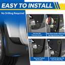 Mud Flaps for 2025 2024 2023 2022 2021 2020 2019 Chevy Silverado 1500 Accessories Heavy Duty Front & Rear Mud Splash Guards (NOT FITS ZR2, LT Trail Boss, Custom Trail Boss), Non-Drilling