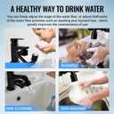 1080Swivel Faucet Extender, Sink Water Faucet Aerator Extension, kitchen sink faucet, Kitchen Rotating Extension with 2 Mode Splash (Black, Extender with filter)