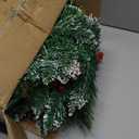 9ft Prelit Christmas Garland with Lights, Battery Operated Lighted Garland Pine Cones & Red Berries, Christmas Decoration for Mantle, Fireplace Indoor & Outdoor Pine