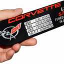 1Pc C5 Corvette Spec Data ID Metal Plate Consoler Emblem 3D Badge Nameplate LS1 350HP 2001-2004 Replacement for Corvette