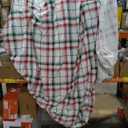 RUVANTI Flannel Sheets Queen Size - 100% Cotton Brushed Bed Sheet Sets - 88 x 101 inch - All Seasons Breathable & Super Soft - Warm & Cozy - 4 Pcs - Red & Green Cross