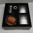 Whiskey Smoker Kit with Torch - 6 Flavors Wood Chips, 2 Glasses, 2 Ice Ball Molds - Cocktail Smoker Infuser Kit, Old Fashioned Drink Smoker Kit, Birthday Bourbon Whiskey Gifts for Men,Dad(NO Butane)