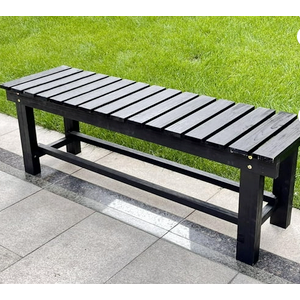 35.4'' Outdoor Garden Benches Weatherproof Patio Bench Two-Person Seat Backless Bench Wood Bench with Slatted High Temperature Bench for Front Porch Backyard (Upgraded to Prevent Fading)