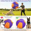 Pet Deluxe 25" Herding Ball for Large Dogs - Durable Interactive Herding Toy with Fast 2.5-Min Pump & Carry Handles, for Australian Shepherd, Border Collie, Outdoor Training & Backyard Play