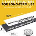 X-bet MAGNET Dry Erase Magnetic Strips 50 feet x 1inch x Total Thickness 0.5mm+Marker+1 Dry Erase Marker