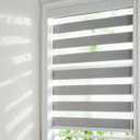 Zebra Roller Shades, Zebra Blinds for Window, Window Blinds for Indoor, Light Control Light Filtering for Day and Night, 31''W X 72''H, Gray