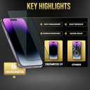 Tempered Glass for iPhone 16 Pro Max Screen Protector, Easy Install, 9H+ Hardness, Edge to Edge Coverage, Thin & Ultra Clear, Easy Applicator, Pack of 2