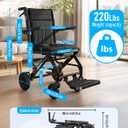 AGELESSJOY Transport Wheelchair for Adults & Seniors, Black