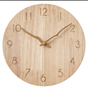 SCOAGE Vintage Wood Wall Clock Arabic Numerals Silent Retro Wooden Analog Wall Clocks Battery Operated Non-Ticking Outside Clock Decorative for Living Room Fireplace Farmhouse Kitchen Patio 14 Inch