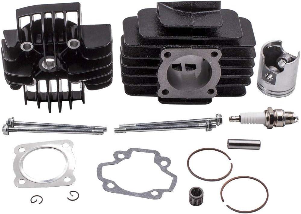 Tuningsworld 60cc Big Bore Cylinder Piston Gasket Top End Rebuild Kit for for Yamaha PW50 1981-2009 QT50 1979-1987