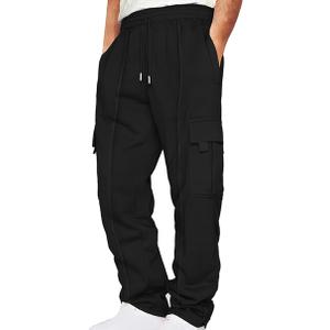 AQAYL Cargo Joggers Men Lightweight Elastic Waist Pants Baggy Jogger Pants Outdoor Hiking Pants Gym Pants with Pockets M