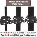 Metal Squirrel Baffle,Squirrel Baffle for Bird Feeders Without Removing Bird Feeder Poles or Shepherd's Hooks,16-Inch Black.