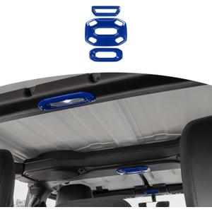 RT-TCZ for Jeep JL Blue Dome Light Cover Trim for Jeep Wrangler JL Gladiator JT 2018-2023 Blue Interior Accessories 3pcs