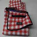 ZAZE Picnic Blanket Extra Large Waterproof, 80''x80''Checkered Picnic Blankets Beach, Outdoor, Camping on Grass Accessories Couple Ideas Wedding Registry Gifts (Red and White)