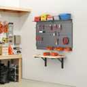TORACK Heavy Duty Wall Mounted Folding Workbench, Collapsible Wall Table