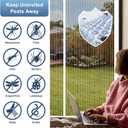 METAONLY Magnetic Screen Door Mesh Fits 32" x 80" Door - Curtain Size 34" x 82", Works for Patio, Sliding Door, Keeps Bug Mosquito Out, Fresh Air Flow, White