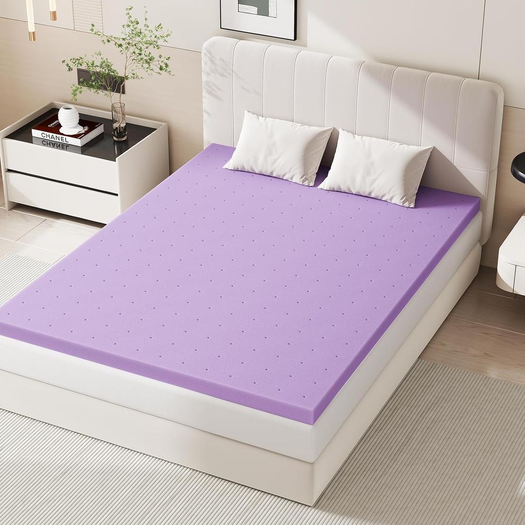 Sweetcrispy 4 Inch Full Cooling Gel Memory Foam Mattress Topper