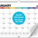 Dunwell 12x15 Wall Calendar 2026 (Colorful), Use Jan to Dec 2026, Large Lined 12 x 15 Monthly Calendar, Professional Styling for Home or Office, Premium Paper
