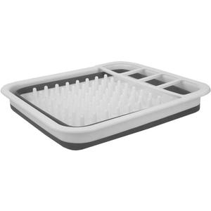Dish Rack, Easy Storage Collapsible Dish Rack and Drainer with Cutlery Holder Cutlery Racks