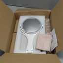 Hasipu Portable Travel Makeup Mirror with Lights  360 Rotating with 1X/10X Magnifying, Rechargeable Tabletop Handhold Hanging 3 in 1 Mirror (White)