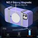 MOCCA Strong Magnetic for iPhone 12 Case/iPhone 12 Pro Case, [Compatible with Magsafe][Mil-Grade Drop Protection] Slim Shockproof Translucent Protective Phone Case for iPhone 12/12 Pro, Light Purple