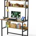 Aquzee 40 Inch Desk with Shelves, Computer Desk with Hutch