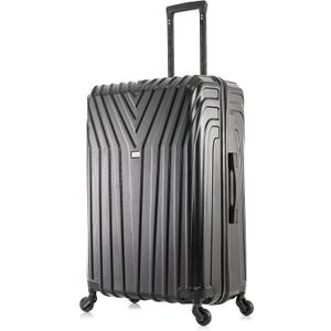 InUSA VASTY Luggage with Spinner Wheels | Durable Lightweight Hardside Suitcase, Travel Bag with Handle and Trolley, 28-Inch Large Checked Luggage | Black