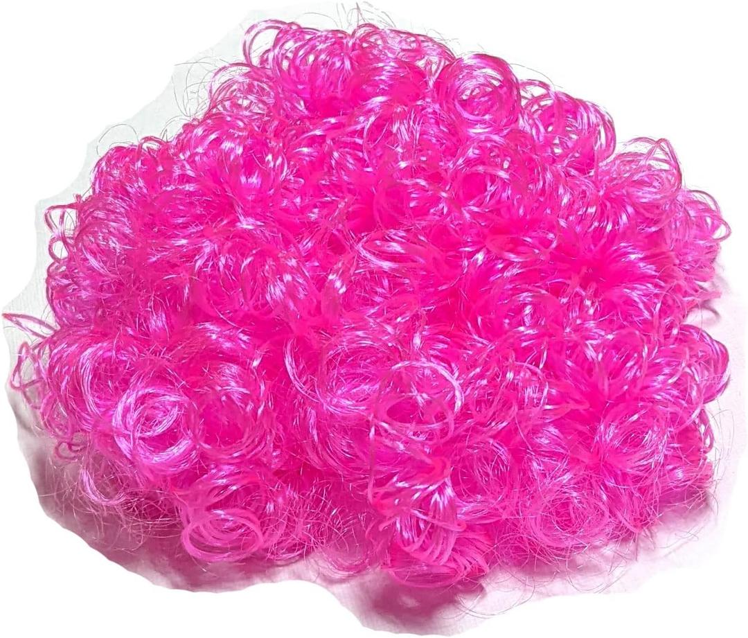 Linpeng Crafts, Curly, Making Supplies, Clown 2oz, Pink Doll Hair