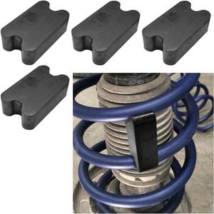 YoRise 4PCS Car Rubber Coil Spring Spacers, Auto Front&Rear Coil Spring Booster Kit for Enhancing 2.5" Springs Lift, Heavy-Duty Vehicle Suspension System Lift Blocks for Most Trucks, SUVs (Black)