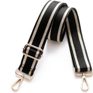 S-Jacorry Purse Strap Replacement Crossbody Wide Shoulder Strap Adjustable Canvas Straps Handbag Strap Replacement Belts (Gold Buckle-162)