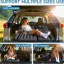Inflatable SUV Air Mattress Bed, Double-Sided Flocking Travel Camping Bed with Air Pump and 2 Pillows for Universal SUV