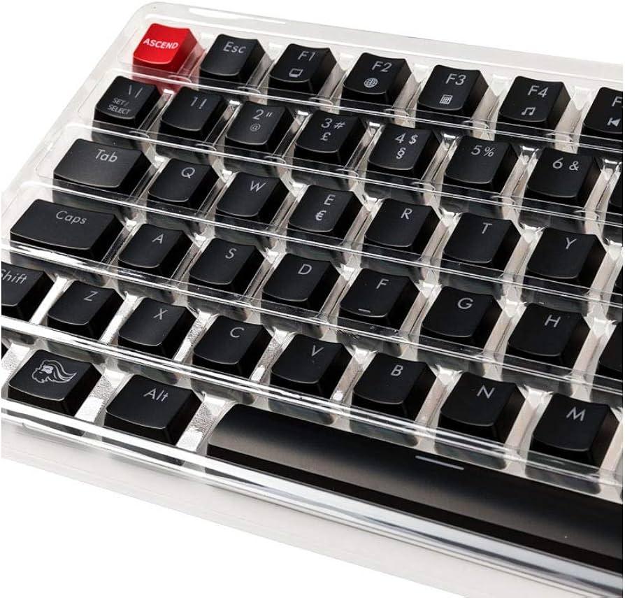 Keychron OSA Profile Double-Shot PBT Keycap Full Keycap Set (141 Keys) - White on Black, Compatible with MX Mechanical Switches, Non-Shine-Through, Fits ANSI Layouts (100%, TKL, 96%, 75%, 65%, 60%)