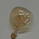 OMED S125 Oversized LED Edison Bulb Large, 5 Watt 400 Lumens 2200k Warm Yellow Large Edison Light Bulb, Amber Glass Decorative Big Globe Dimmable E26 Bulbsfor Pendant Lighting, 1 Pack