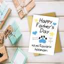 2 x OJsensai Cute Pet Fathers Day Card, Happy Fathers Day Gift from Cat Dog, Lovely Gift Ideas for Pet Lovers Owners