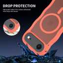 Magnetic for iPhone Air Case, (Compatible with Magsafe) Curly Wavy Frame Hard Translucent Matte Clear Back Cover for Women Men TPU Bumper Shockproof Phone Case (Orange)