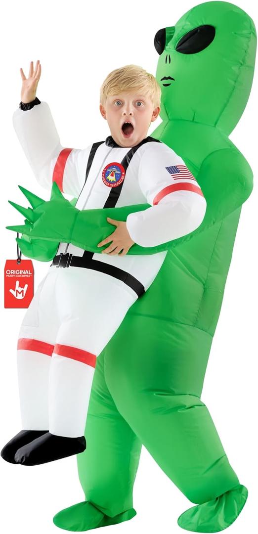 Morph Kids Astronaut Inflatable Alien Costume, Blow Up Alien Outfit, Boys Halloween Costume, Halloween Costumes for Kids