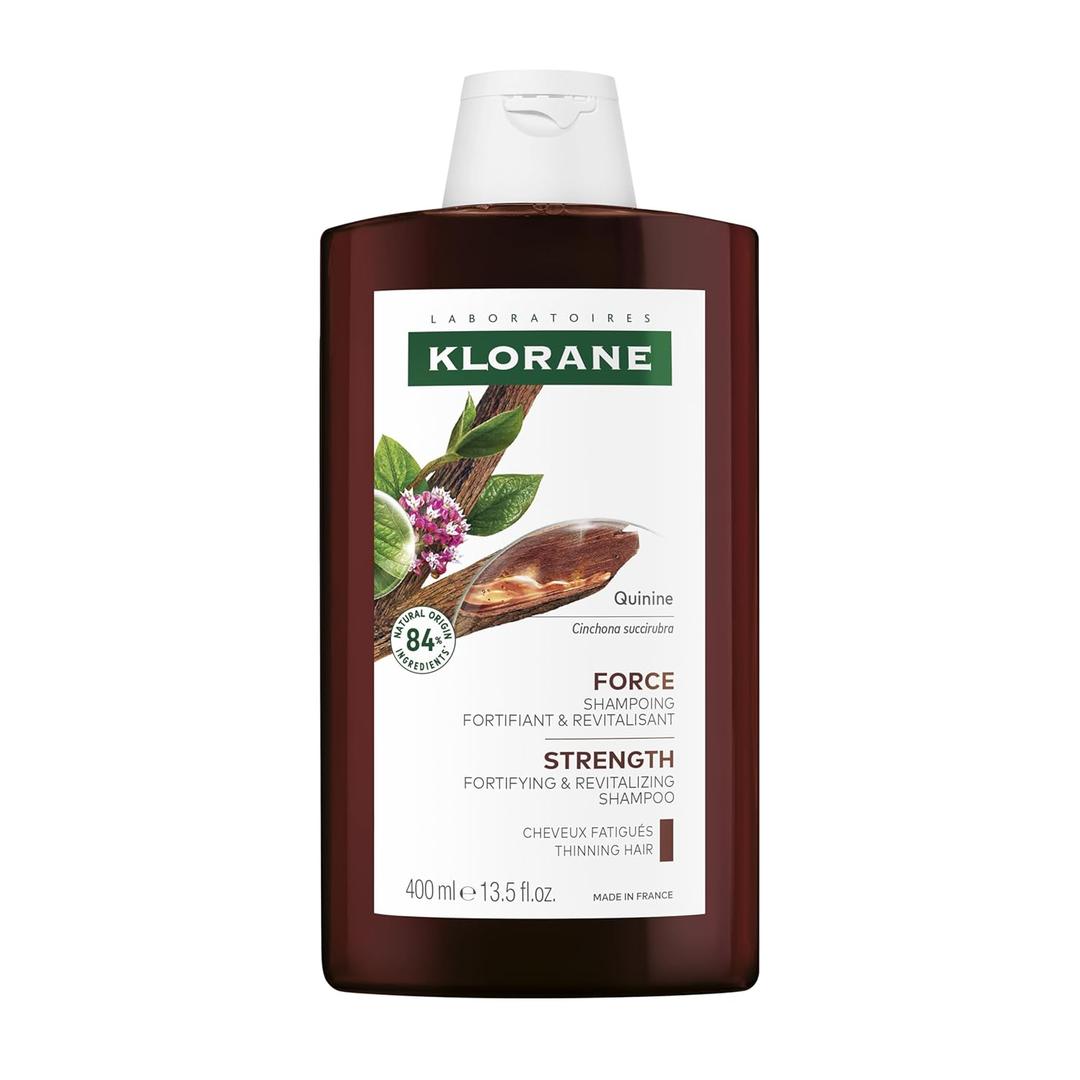 Klorane Strengthening Shampoo with Quinine - Dermatologist-Tested - Natural Alternative Thickening Shampoo for Hair Thinning - Support Stronger, Healthier Hair for Men & Women - 13.5 fl. oz.