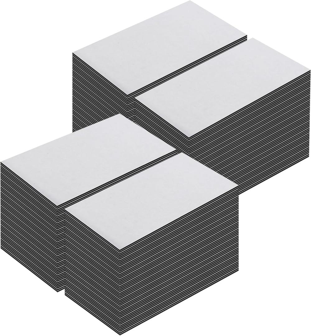 LLPT Self Adhesive Business Card Magnets 200 Packs Easy Peel Stick Promotion Small Magnetic Sheet for Business Marketing Card Teaching Schedule Photo Wall(BCM200)