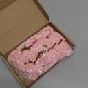 Riceshoot 24 Pcs 3.5 Inch Velvet Christmas Bows for Christmas Tree Rustic Wreath Bows Vintage Xmas Twist Tie for Treat Bakery Candy Bags Gift Wrapping Home Decor(Pink)