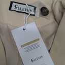 ELLEVEN Women’s Cropped Blazer Business Casual Open Front Long Sleeve One Button Jacket, XL