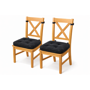 Seasons Universal Office Cushions No Slip Pures Cotton Thin Chair Pads Dining Chair Pads Computer Seat Cushions Machine Washable, Size 17x18, 2 Pcs 