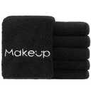 HOMEXCEL Makeup Remover Cloth 6 Pack,Premium Washable Soft 13x13 Inch Facial Cleansing Makeup Towels,Quick Dry Microfiber Face Towels Washcloths for All Skin Types,Black